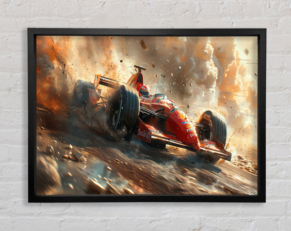 Speeding F1 Framed Print