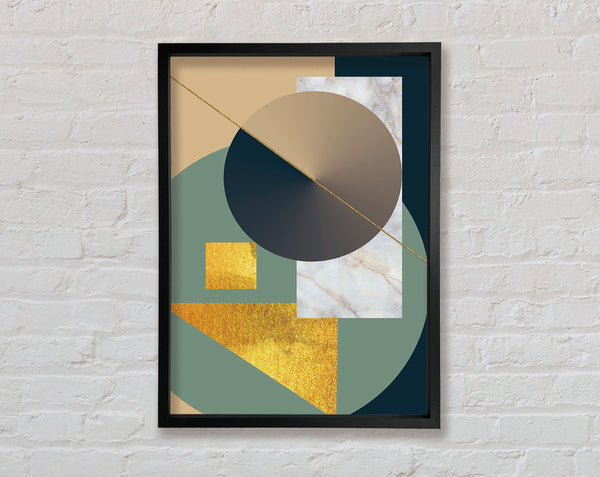 Spheres And Squares Framed Print