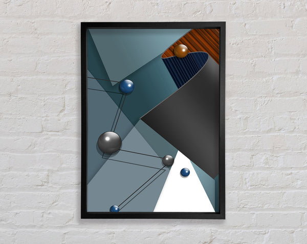 Spheres Connect Framed Print