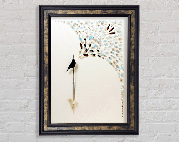 Spitting Feathers Bird Framed Print