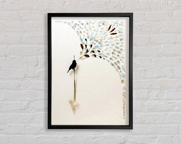 Spitting Feathers Bird Framed Print