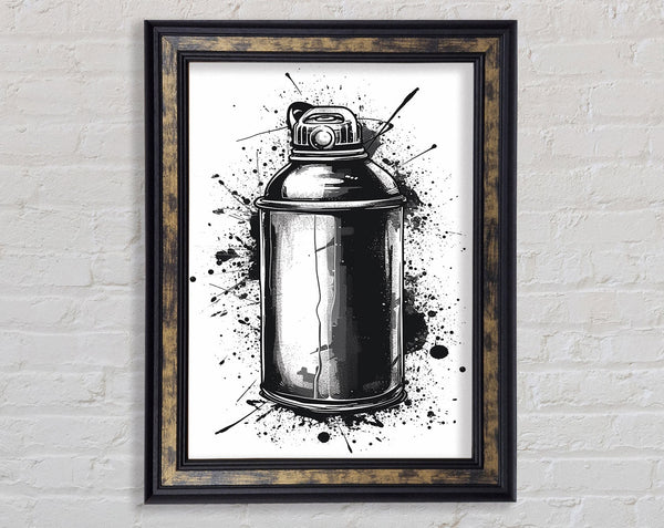 Spray Can Graffiti Framed Print