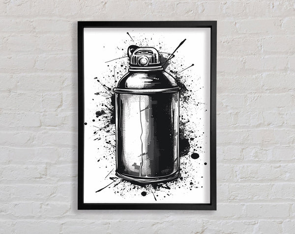Spray Can Graffiti Framed Print