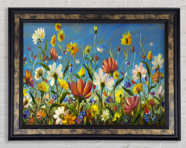 Spring Flowers Skies Framed Print