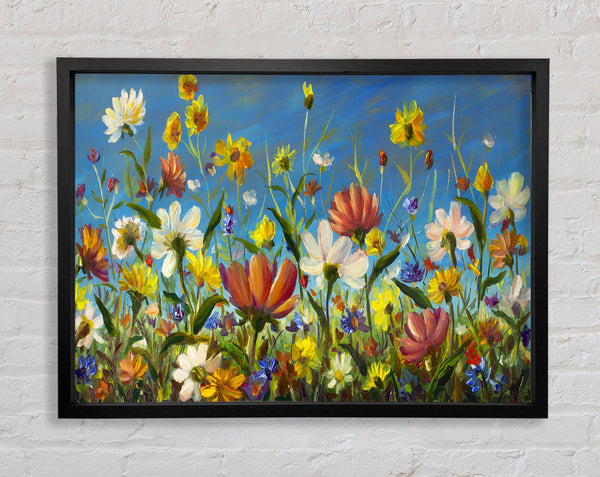 Spring Flowers Skies Framed Print