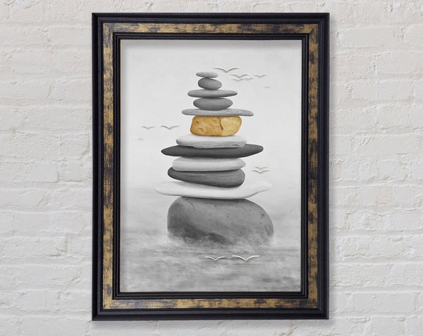 Stack Of Rocks Framed Print