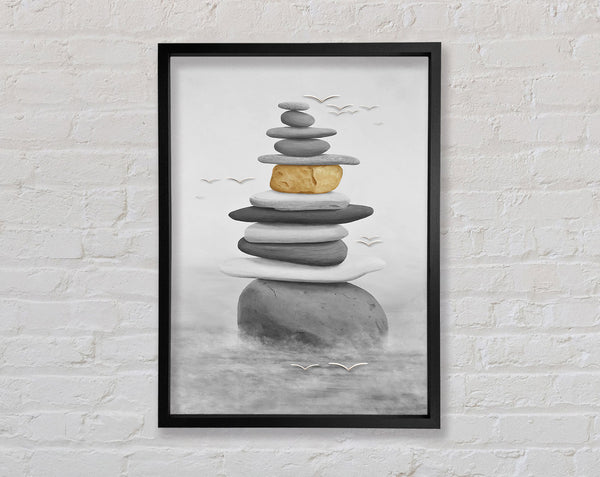 Stack Of Rocks Framed Print