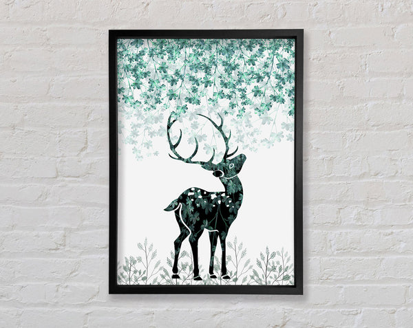 Stag Lookign Up Framed Print