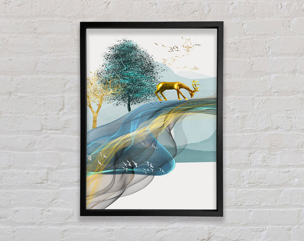 Stag Looking Down Framed Print