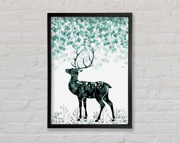 Stag Looking Left Framed Print