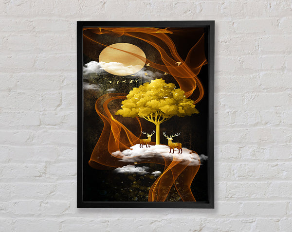 Stag Windlife Framed Print