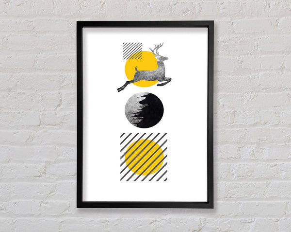 Stagg Yellow Circle Framed Print