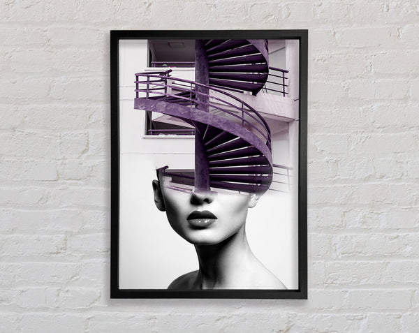 Stair Case Woman 2 Framed Print