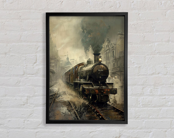 Steam Train Old Times Framed Print