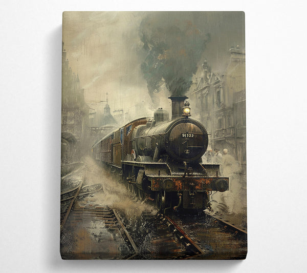  A Canvas Print of Steam Train Old Times Canvas Print