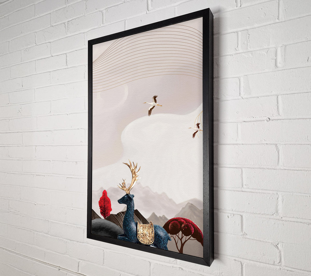  A Canvas Print of Stork Blue Stagg Canvas Wall Art