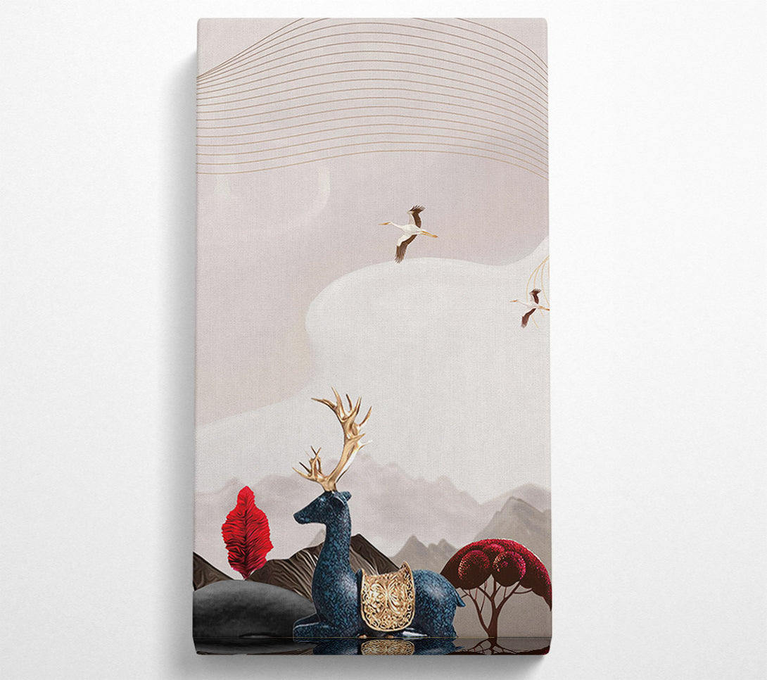  A Canvas Print of Stork Blue Stagg Canvas Wall Art
