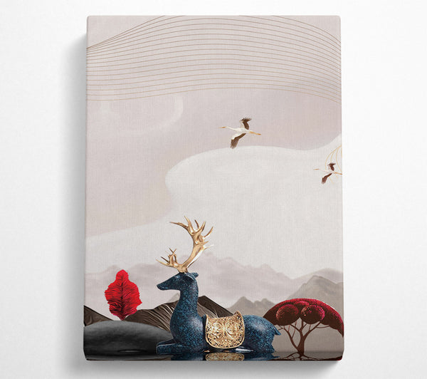  A Canvas Print of Stork Blue Stagg Canvas Wall Art