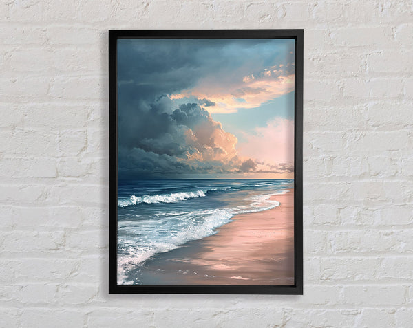 Storm On The Shore Framed Print
