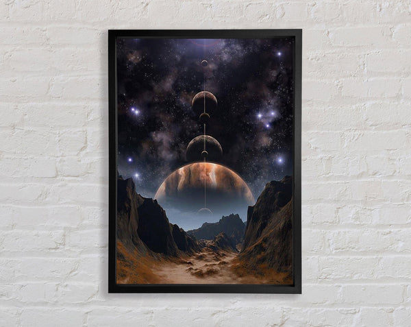 String Of Planets Framed Print