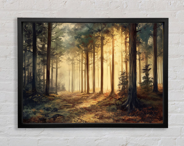 Subtle Gentle Forest Framed Print
