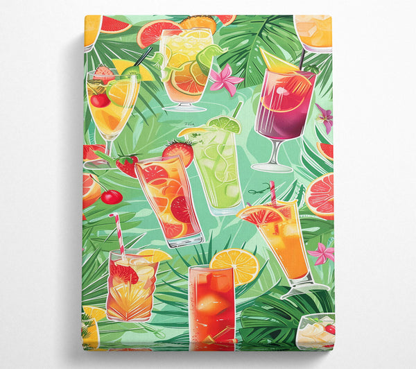  A Canvas Print of Summer Cocktails Canvas Print