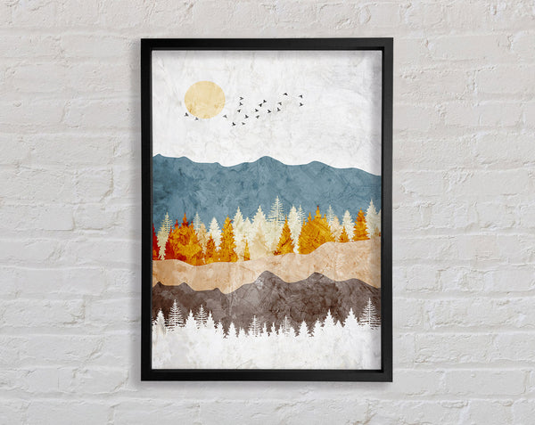 Sun Above The Modern Mountains Framed Print