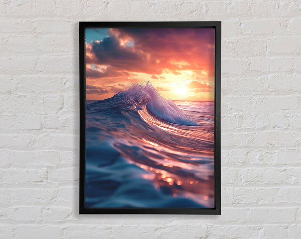 Sun Kissed Waves Framed Print