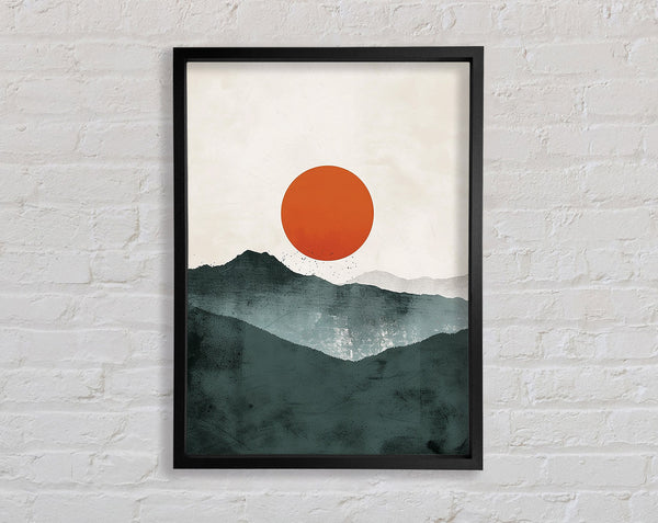Sun Over The Mountains Framed Print