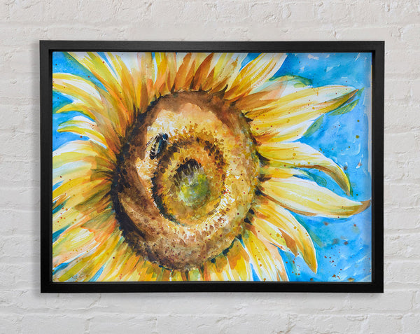 Sunflower Bee Framed Print