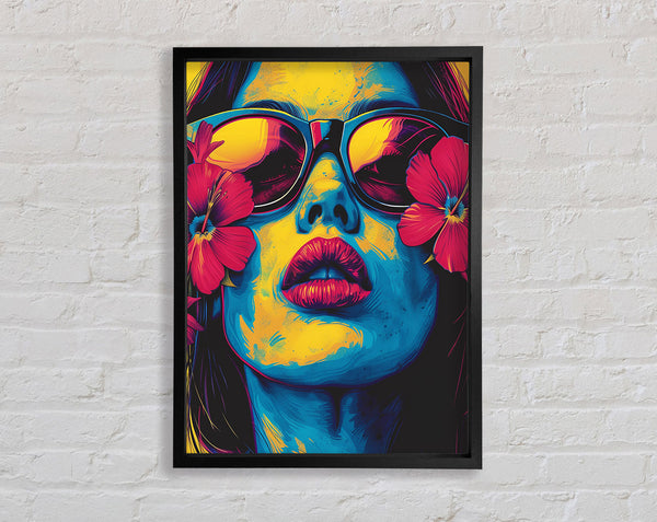 Sunglasses Beauty Framed Print