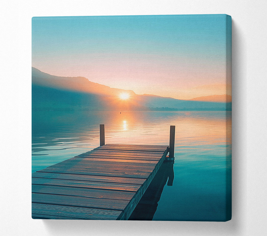  A Canvas Print of Sunrise Lake Canvas Wall Art