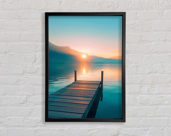 Sunrise Lake Framed Print