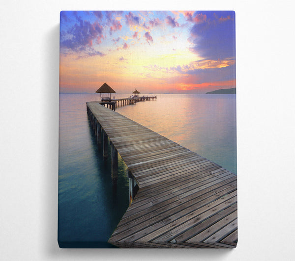  A Canvas Print of Sunset Boardwalk Canvas Print