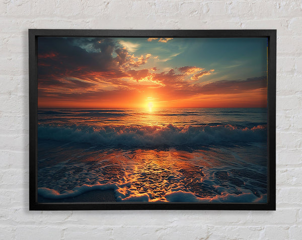 Sunset Seascape Framed Print