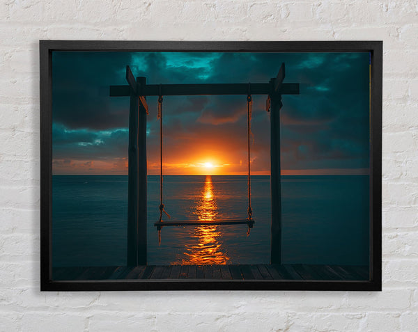 Sunset Swing Framed Print