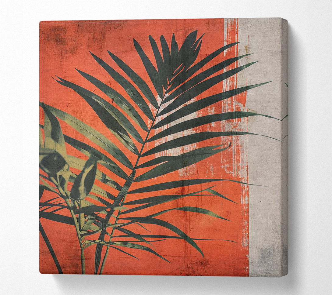 A Canvas Print of Sunshine Plant On Red Canvas Wall Art