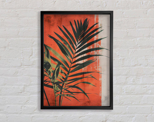 Sunshine Plant On Red Framed Print