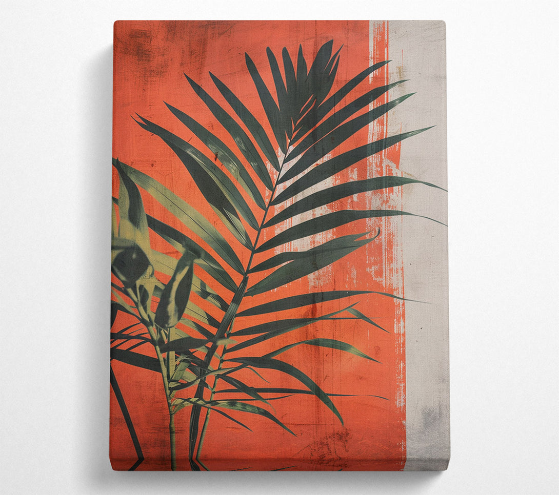  A Canvas Print of Sunshine Plant On Red Canvas Wall Art