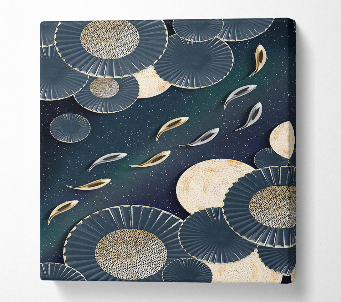  A Canvas Print of Swarm Of Fish Canvas Art