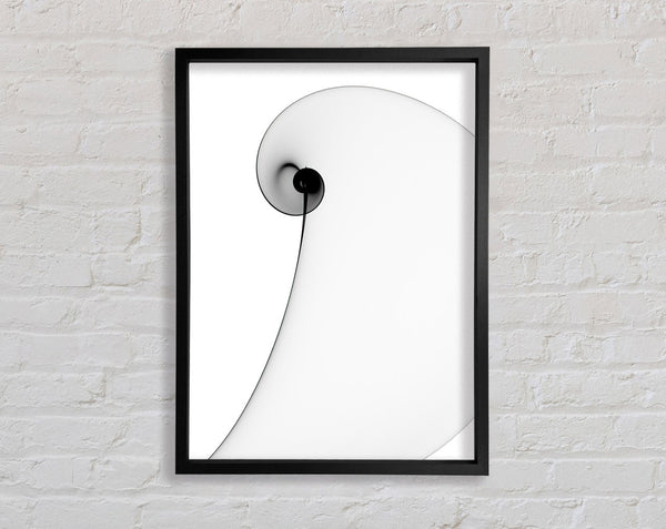Swirl Into White Framed Print