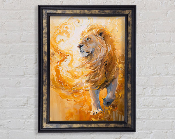 Swirl Of The Lion Framed Print