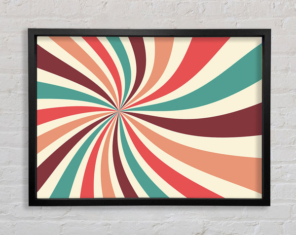Swirl Rainbow Framed Print