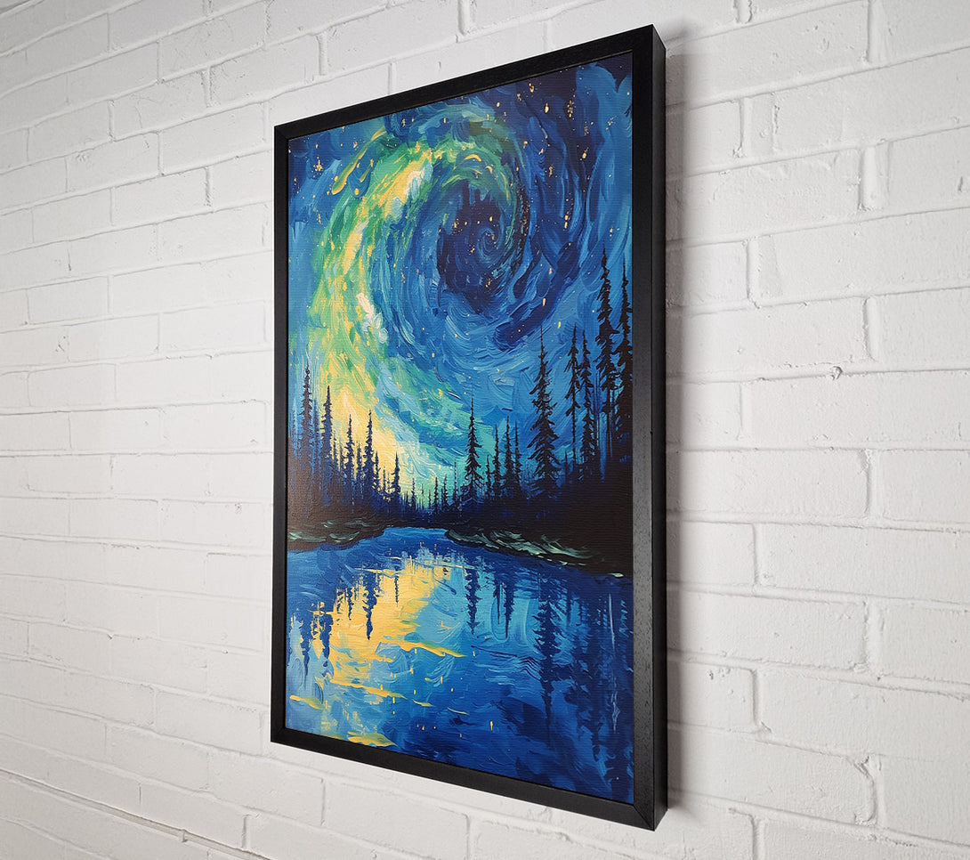  A Canvas Print of Swirls Of Blue Lake Canvas Art