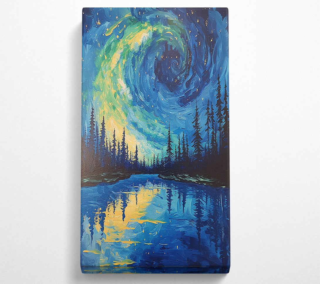  A Canvas Print of Swirls Of Blue Lake Canvas Art