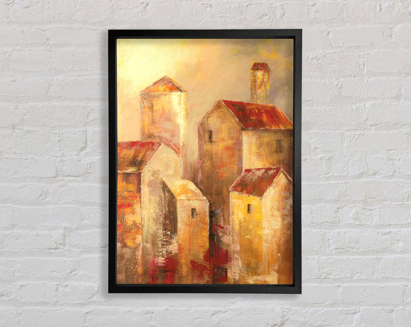 Tall Houses Framed Print