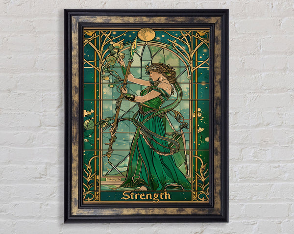 Tarot Card Warrior Framed Print