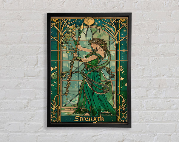 Tarot Card Warrior Framed Print