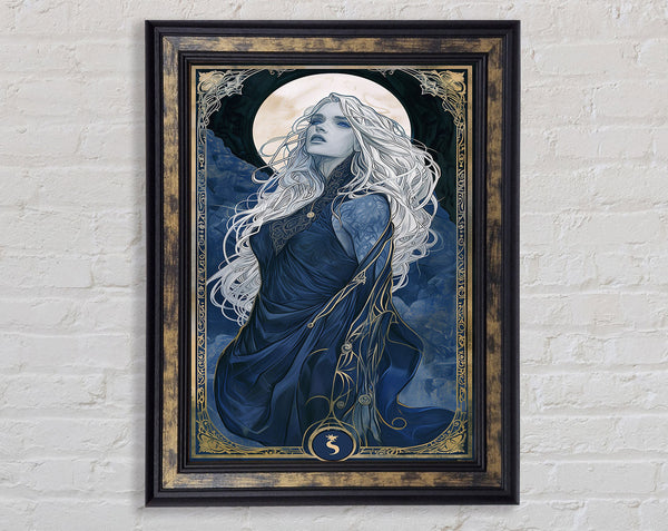 Tarot Card Woman Framed Print