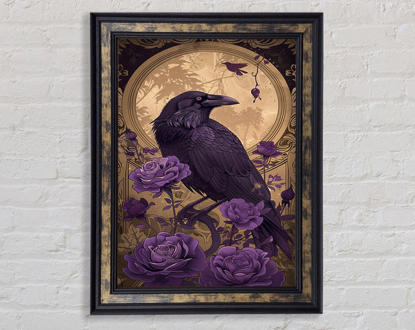 Tarot Raven Framed Print